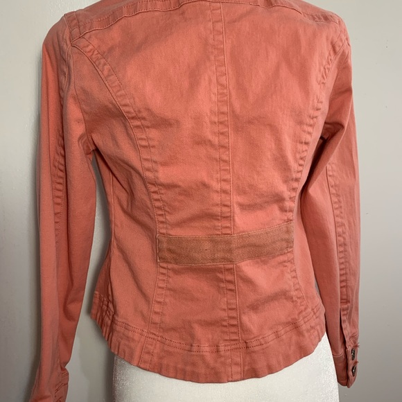 LAL Live A Little Peach Denim Jacket - Picture 6 of 6